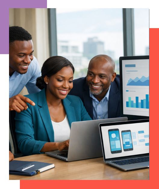 Digital services in Lagos team providing web design, app development and business software solutions