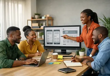 Icon representing mobile app development for business growth in Nigeria.