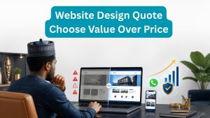 Website design quote comparison showing value-focused web design versus a cheap website option.
